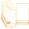 Stockroom Plus Clear Acrylic Sign Holder with Gold Borders, Vertical Stand (5 x 7 in, 6 Pack)